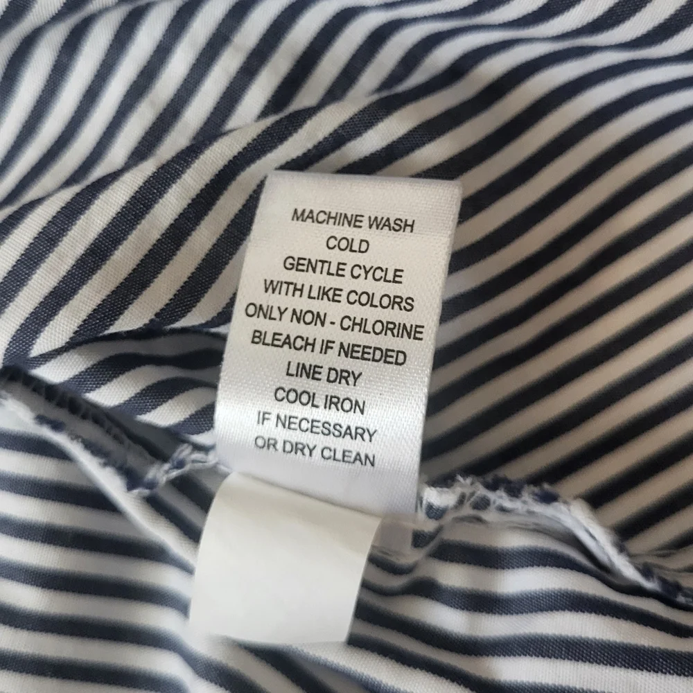 Cupio Off-Shoulder Navy Striped Blouse - Picture 8 of 8